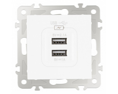 Розетка USB, без рамки Arte Milano am-206 206.46-1.white