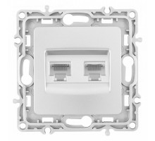 Розетка Ethernet RJ-45 без рамки Arte Milano am-217 217.45-2.silver