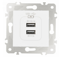 Розетка USB, без рамки Arte Milano am-203 203.46-1.white