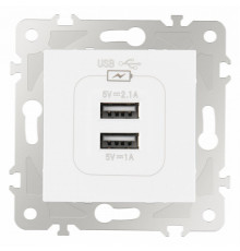 Розетка USB, без рамки Arte Milano am-203 203.46-1.white