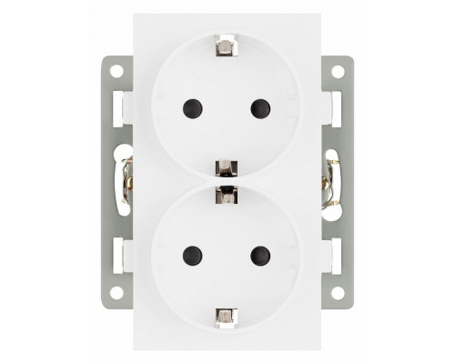 Розетка двойная с заземлением и со шторкой, без рамки Arlight SCT 043764