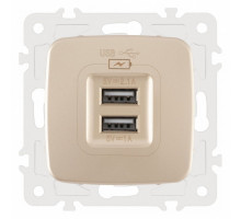 Розетка USB, без рамки Arte Milano am-205 205.46-1.shampan