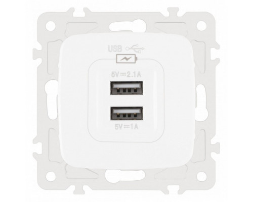 Розетка USB, без рамки Arte Milano am-205 205.46-1.white