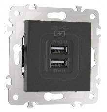 Розетка USB, без рамки Arte Milano am-203 203.46-1.black