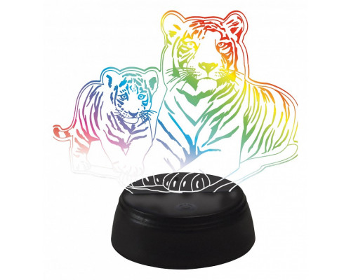 Зверь декоративный Uniel ULI-M508 RGB/3AA TIGER FAMILY/BLACK UL-00008403