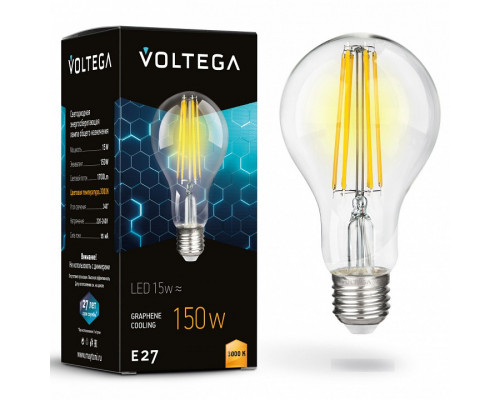 Лампа светодиодная Voltega General purpose bulb E27 12Вт 3000K 7226