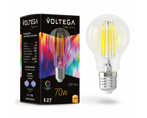 Лампа светодиодная Voltega General purpose bulb E27 7W High CRI E27 6Вт 3000K 7217