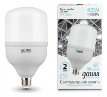 Лампа светодиодная Gauss Elementary LED T120 E27 42Вт 6500K 63234