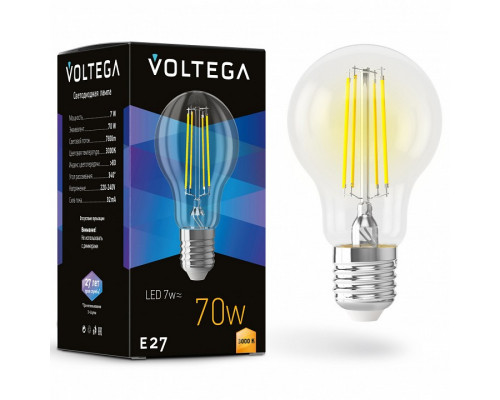 Лампа светодиодная Voltega General purpose bulb E27 7W E27 7Вт 3000K 7225