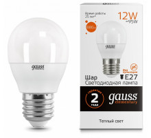 Лампа светодиодная Gauss LED Elementary E27 12Вт 3000K 53212