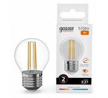 Лампа светодиодная Gauss Filament Elementary E27 8Вт 2700K 52218