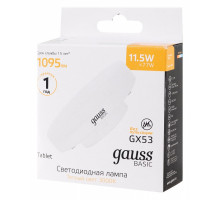 Лампа светодиодная Gauss Basic GX53 11.5Вт 3000K 20849112