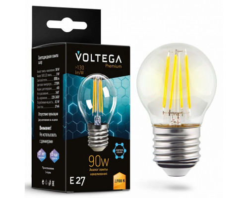 Лампа светодиодная Voltega Globe E27 9W Graphene E27 6Вт 2700K 7223