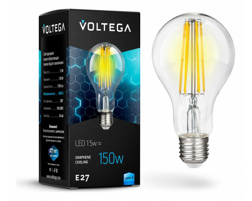 Лампа светодиодная Voltega General purpose bulb E27 15Вт 4000K 7103