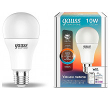 Лампа светодиодная с управлением через Wi-Fi Gauss Smart Home E27 10Вт 2700-6500K 1080112