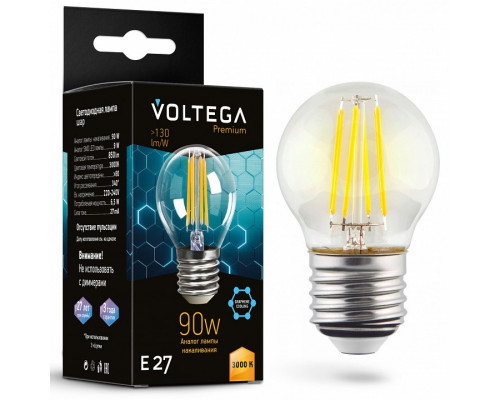 Лампа светодиодная Voltega Globe E27 9W Graphene E27 6Вт 3000K 7224