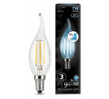 Лампа светодиодная Gauss LED Filament Candle tailed E14 7Вт 4100K 104801207-S