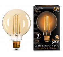 Лампа светодиодная Gauss Led Filament G95 E27 8Вт 2400K 105802008