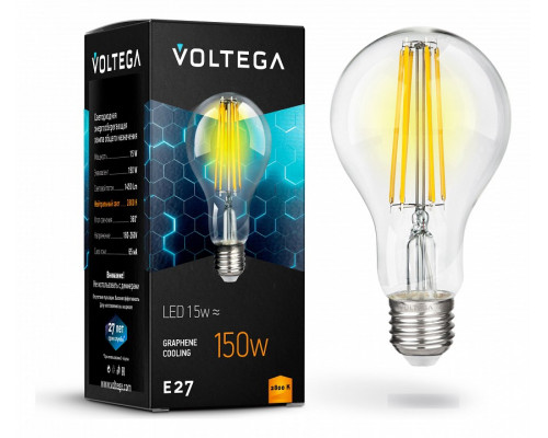 Лампа светодиодная Voltega General purpose bulb E27 15Вт 2800K 7104